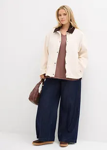 Lett twilljakke med krage i kordfløyel, bonprix Lett twilljakke med krage i kordfløyel, bonprix