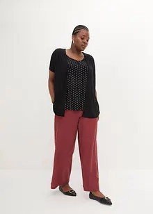 2-i-1-topp med V-hals, kort arm, bonprix 2-i-1-topp med V-hals, kort arm, bonprix