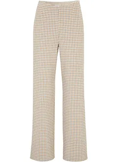 Stretchbukse med Houndstooth-mønster, Wide leg, bonprix Stretchbukse med Houndstooth-mønster, Wide leg, bonprix