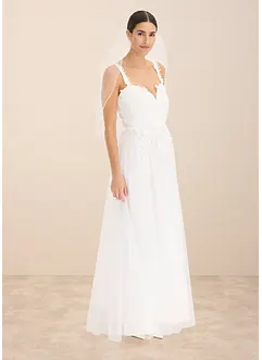 Brudekjole i fin tyll med blonder, bonprix Brudekjole i fin tyll med blonder, bonprix