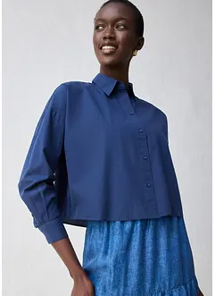 Kort, oversized skjorte med silke, bonprix Kort, oversized skjorte med silke, bonprix