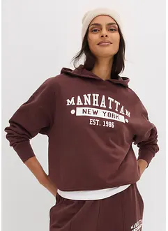 Oversized hettegenser i 100% bomull, bonprix Oversized hettegenser i 100% bomull, bonprix