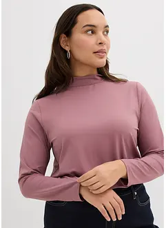 Langermet topp med resirkulert polyamid og ståkrage, bonprix Langermet topp med resirkulert polyamid og ståkrage, bonprix
