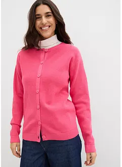 Finstrikket cardigan med rund hals, bonprix Finstrikket cardigan med rund hals, bonprix