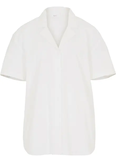 Ledig, oversized bluse i lett linmiks