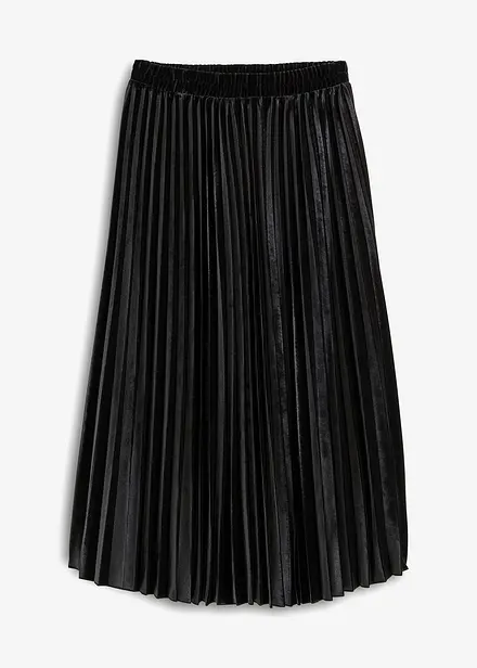 Plisséskjørt i myk fløyel