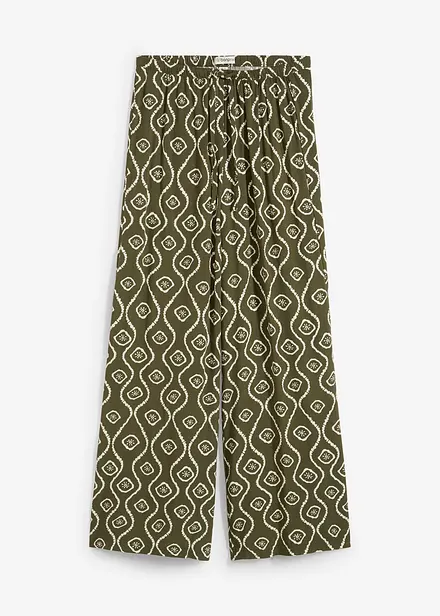 Slip on-bukse i fint fallende viskose