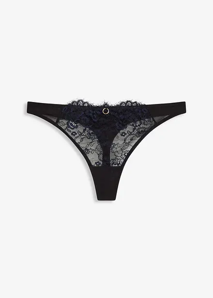 Stringtruse i delikat Eyelash-blondemateriale