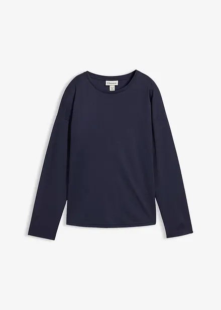 Langermet topp med silke