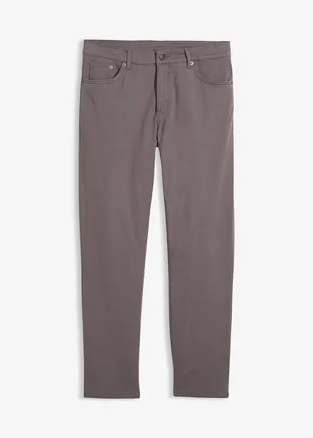 Regular Fit-bukse i varmende materiale med mykt flanellfôr og stretch, Straight