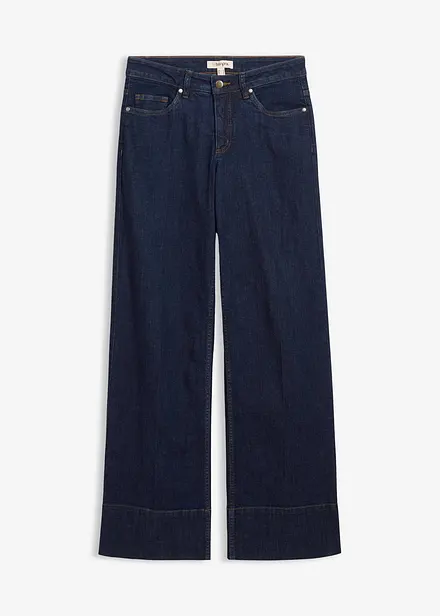 Wide Leg-jeans Mid Waist med økologisk bomull