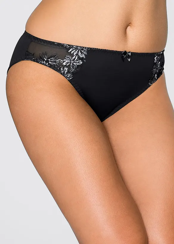 Truse med nydelig broderi (2-pack), bonprix