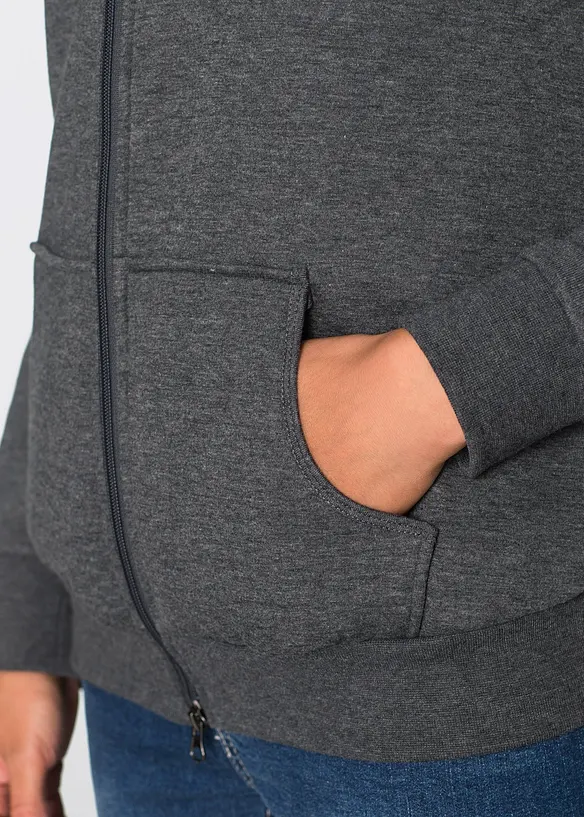 Bærejakke/ sweatjakke for gravide med fluffy innside, bonprix
