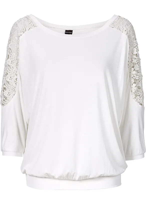 Oversized topp i viskosemiks, bonprix