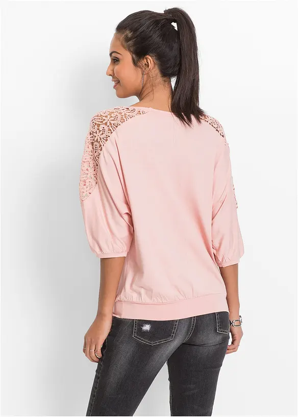 Oversized topp i viskosemiks, bonprix