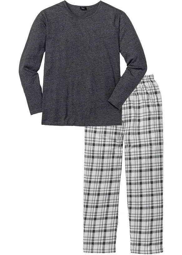 Pyjamas med økologisk bomull og lange ermer, bonprix
