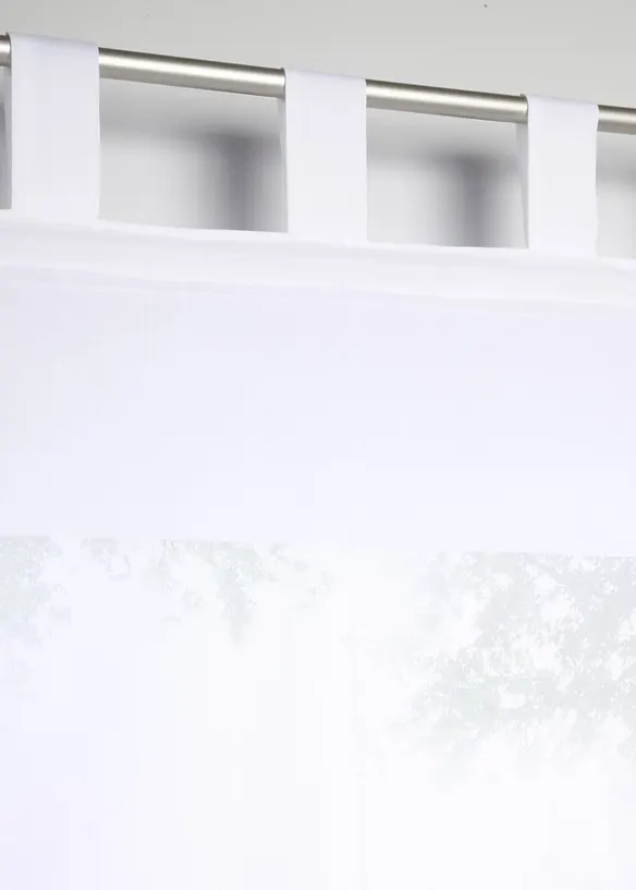 Halvtransparent liftgardin med heklekant, bonprix