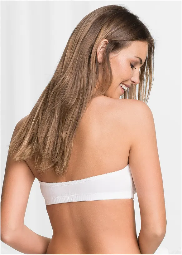 Bandeau BH (A+B cup) med økologisk bomull (2-pack), bonprix