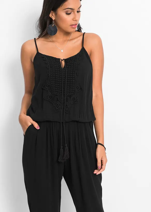 Jumpsuit i strukturert viskose, bonprix