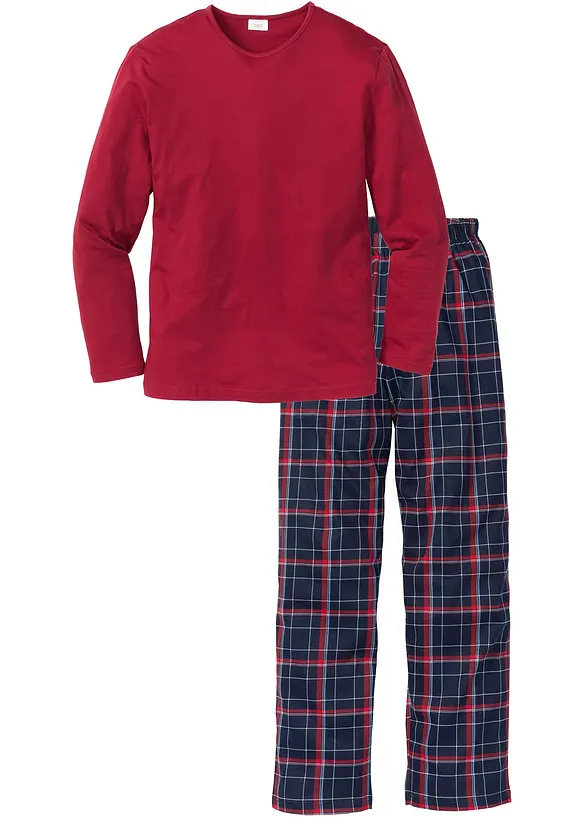 Pyjamas av 100% økologisk bomull med lange ermer., bonprix