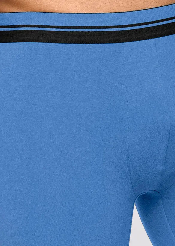 Boksershorts med bomull i ettersittende modell med lange ben (2-pack), bonprix