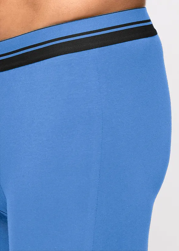 Boksershorts med bomull i ettersittende modell med lange ben (2-pack), bonprix