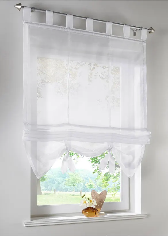 Transparent liftgardin i ensfarget utførelse, bonprix
