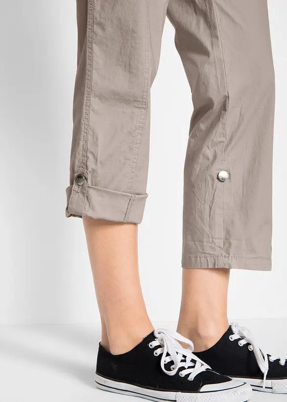 Cargo-bukse med stretch - 3/4 lang, bonprix