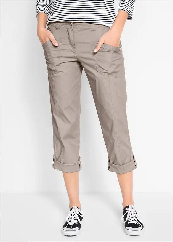 Cargo-bukse med stretch - 3/4 lang, bonprix