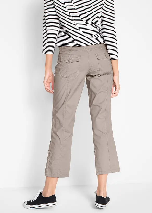 Cargo-bukse med stretch - 3/4 lang, bonprix