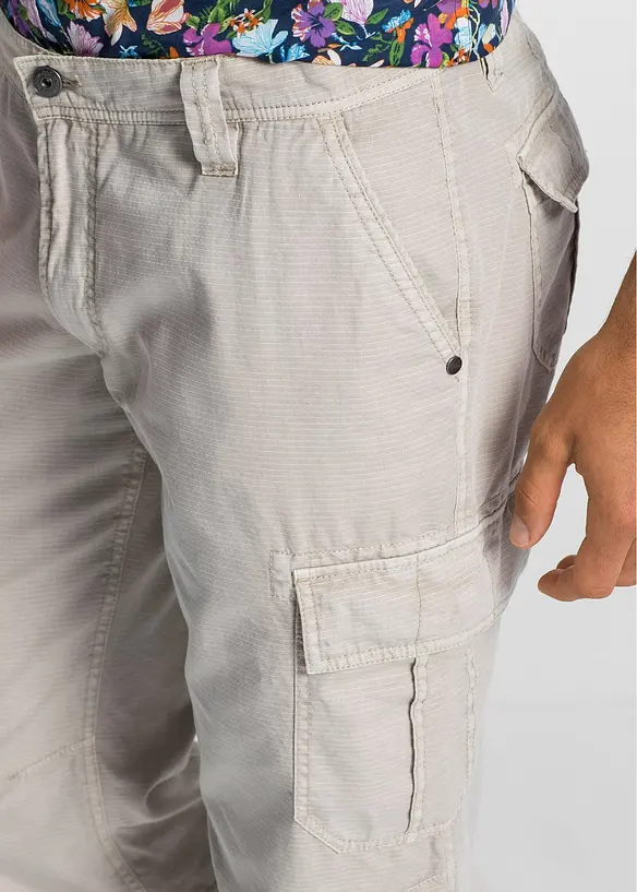 Regular Fit-cargo-bermudashorts i 100% bomull, lang, bonprix