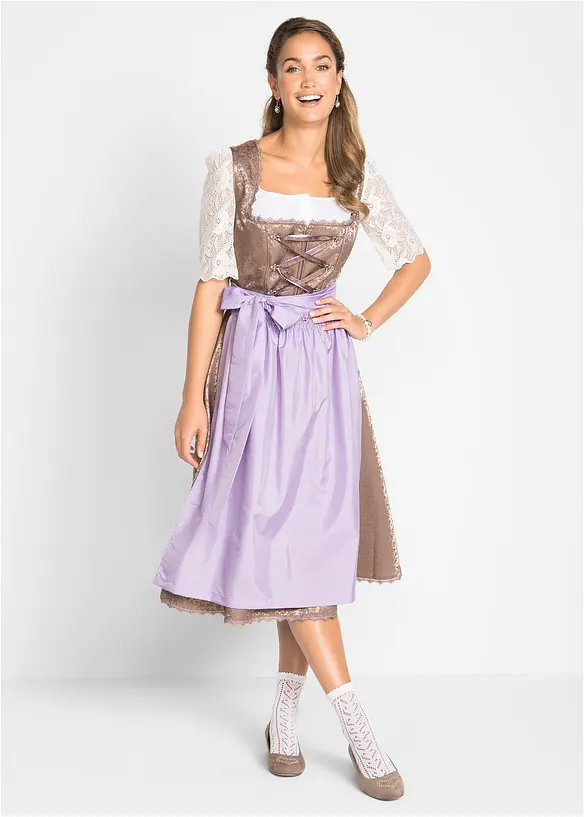 Dirndlbluse med blonde-arm, bonprix