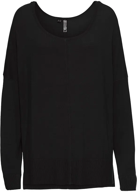 Oversized, strikket genser i viskosemiks, bonprix
