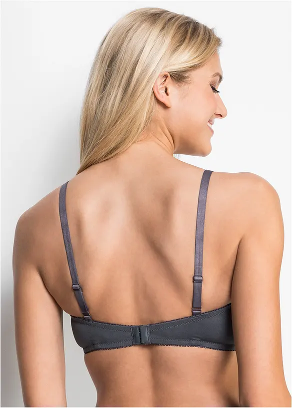 Amme BH med bøyle med økologisk bomull (2-pack), bonprix