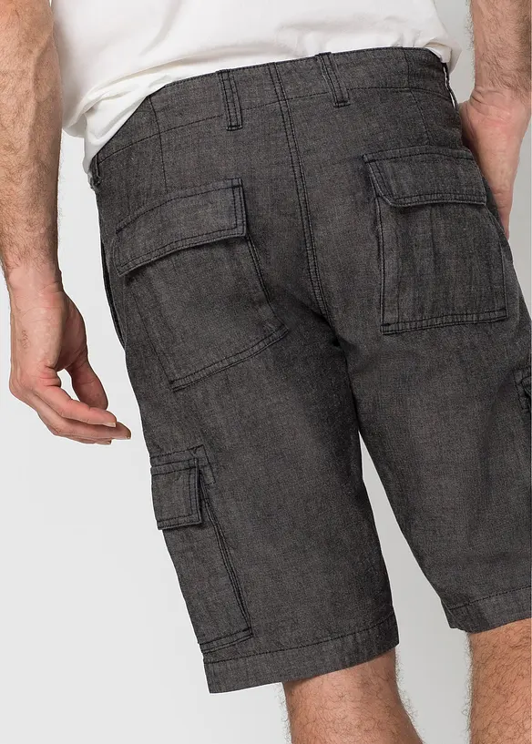 Cargo-bermuda i 100% bomull, Loose fit, bonprix