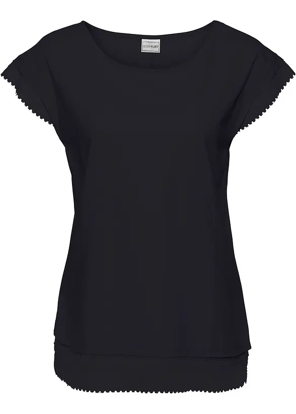 Boxy topp i bomull, bonprix