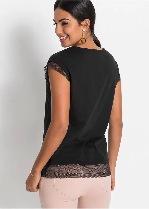 Boxy topp i bomull, bonprix