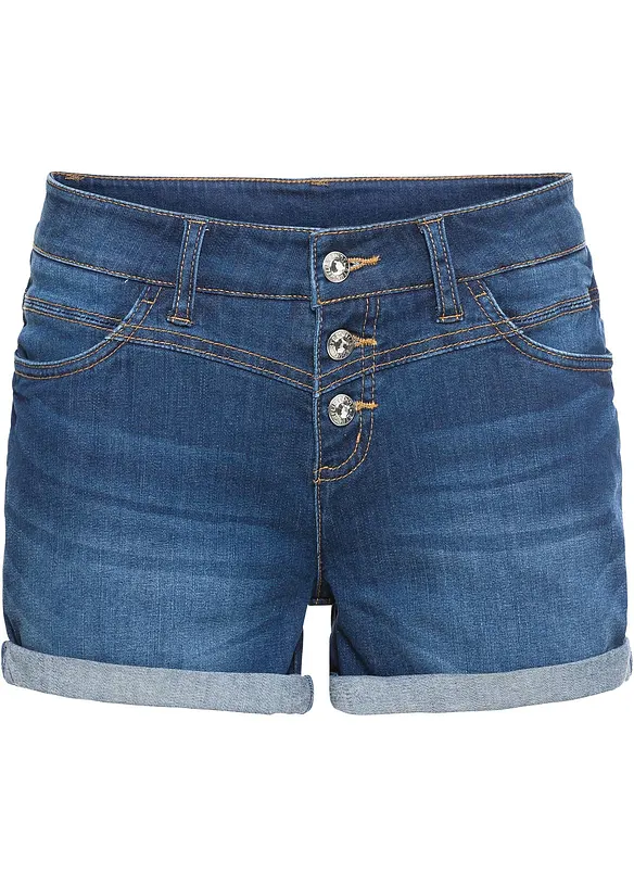 Denimshorts Mid Waist, bonprix