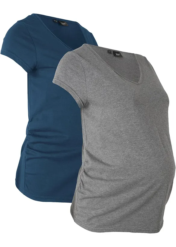 Basic mammatopp i økologisk bomull (2-pack), bonprix