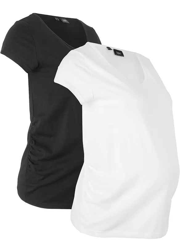 Basic mammatopp i økologisk bomull (2-pack), bonprix