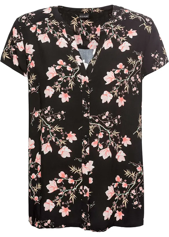 Kortermet bluse i 100% viskose, bonprix