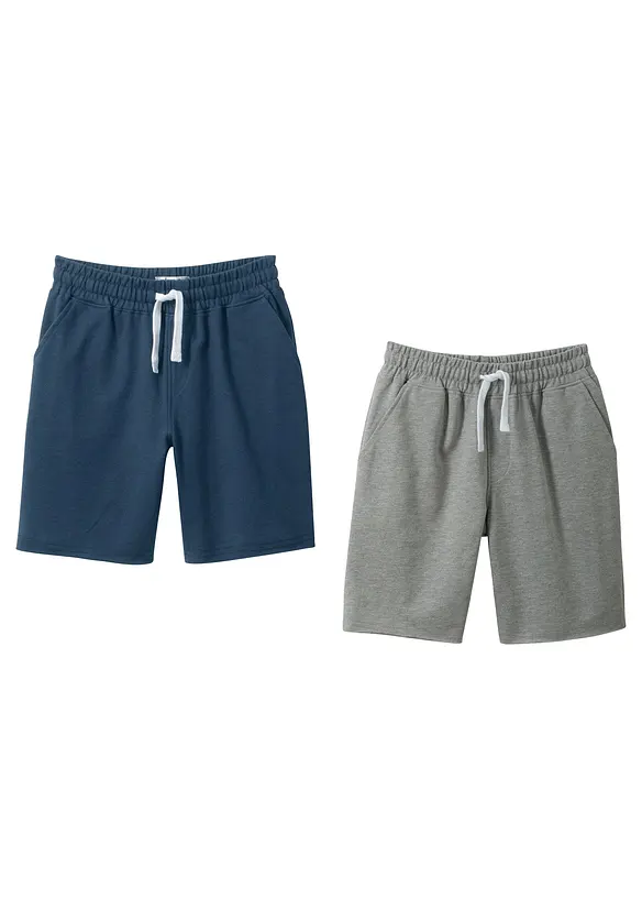Trikot-bermudashorts i myk bomullsmiks (2-pack), bonprix