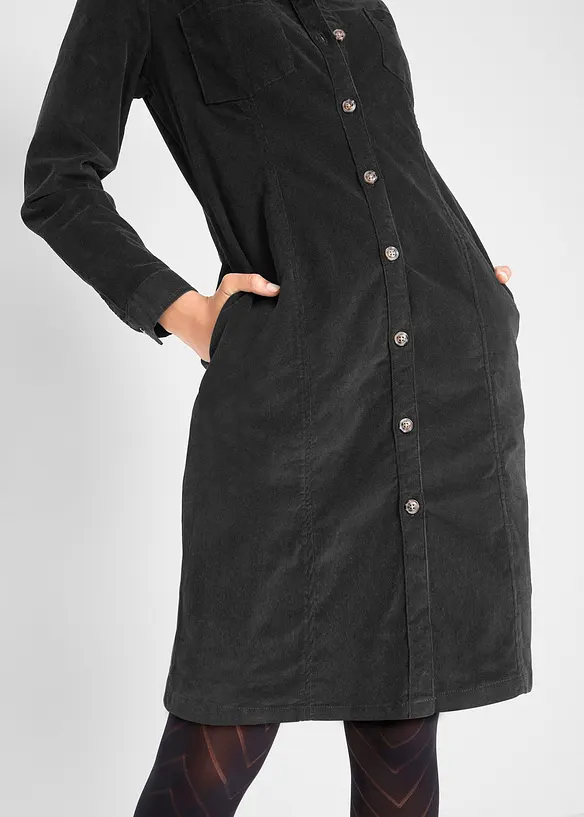 Stretchkjole i cordfløyel, bonprix