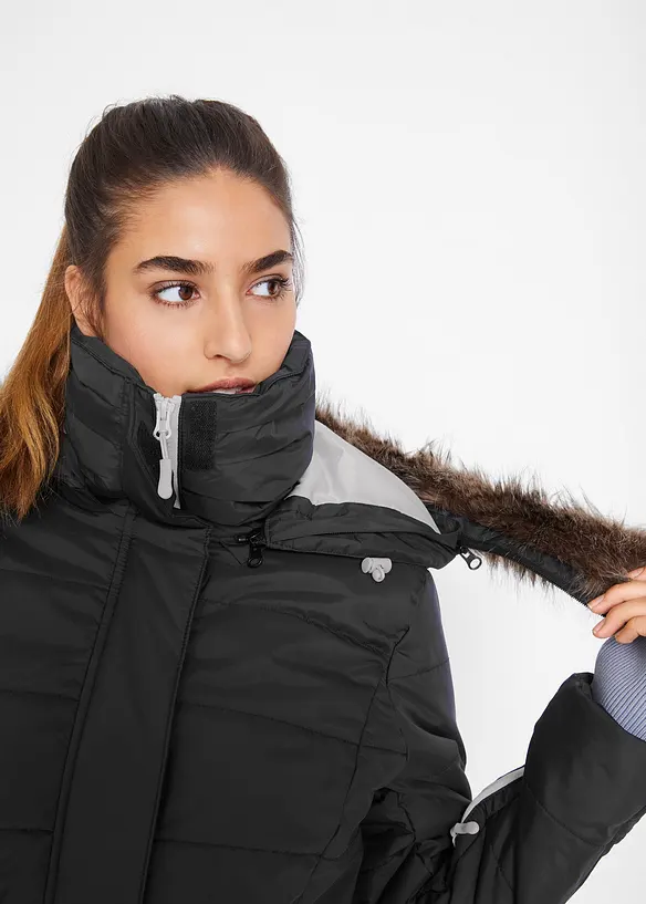 Lang funksjonsjakke, vattert og vannavvisende, bonprix