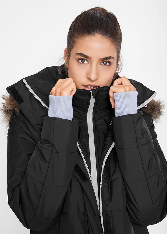 Lang funksjonsjakke, vattert og vannavvisende, bonprix