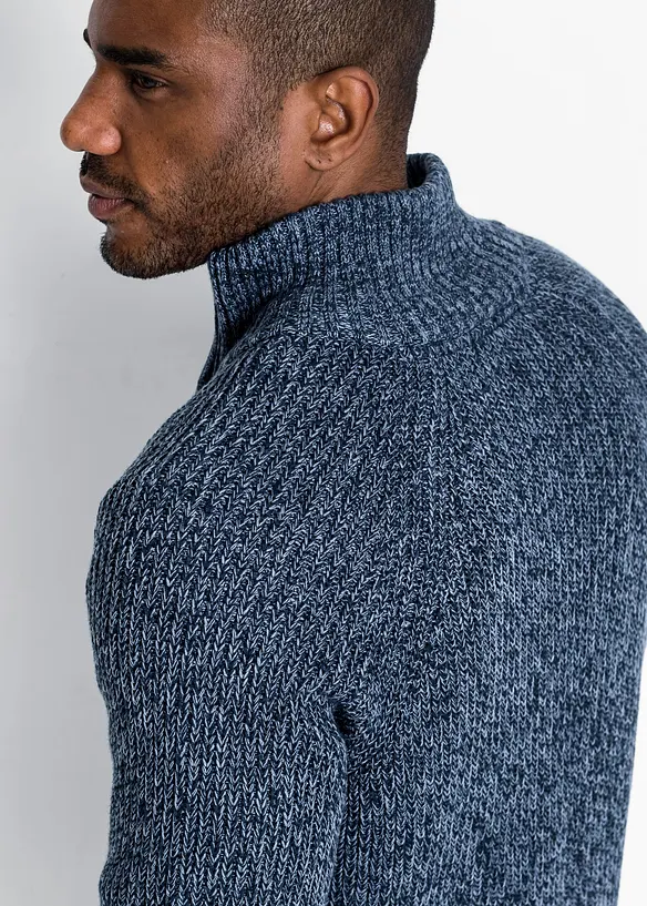 Cardigan i grov ribbestrikk med bomull, bonprix