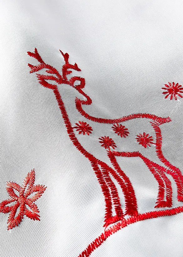 Gardinkappe med juletre-broderi, bonprix