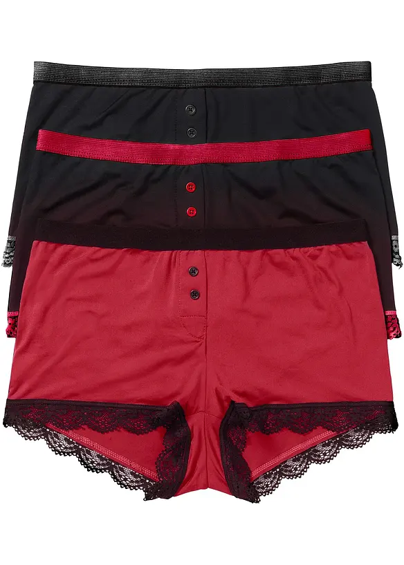 Dame-boxer i mikrofiber til dame ( 3-pack) , bonprix