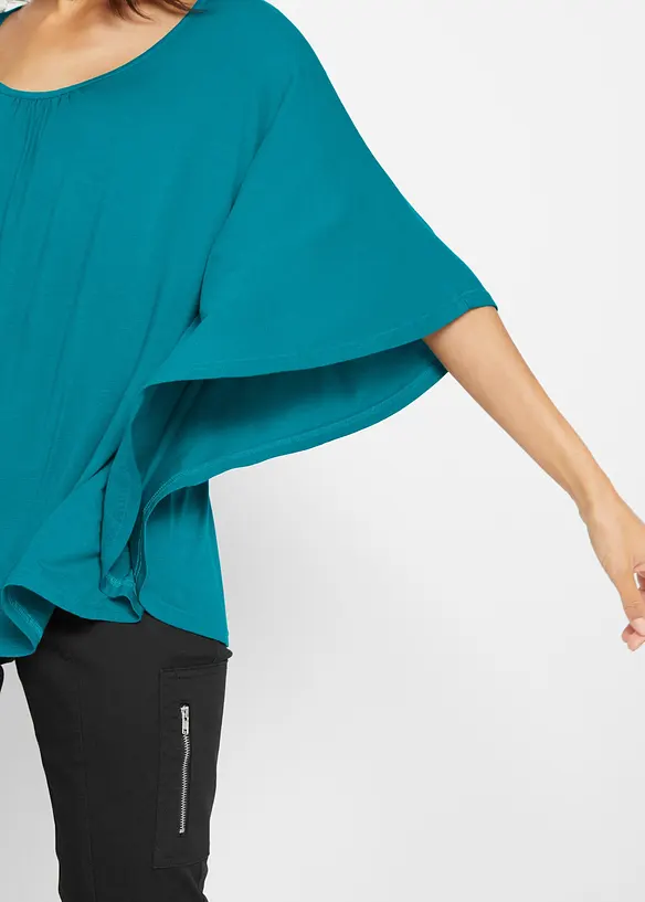 Topp i viskose med flaggermusermer, bonprix