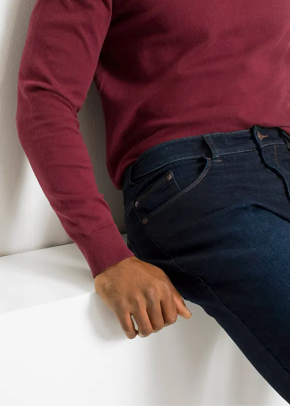 Regular Fit-jeans med multi-stretch, komfortlinning, Straight, bonprix